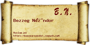 Bezzeg Nándor névjegykártya