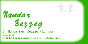 nandor bezzeg business card